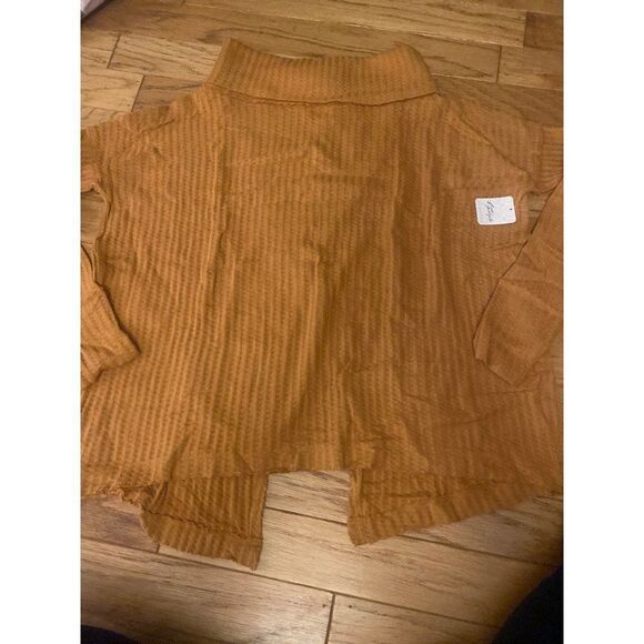 NWT Free People Juicy Long Sleeve Canyon Moon waffle knit sweater size XS - Picture 1 of 9